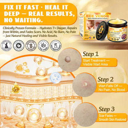 𝑮𝑶𝑳𝑫𝑲𝑰𝑺𝑺® 𝐁𝐄𝐄 𝐕𝐄𝐍𝐎𝐌 𝐏𝐑𝐎 𝐒𝐤𝐢𝐧 𝐑𝐞𝐬𝐭𝐨𝐫𝐚𝐭𝐢𝐨𝐧 𝐂𝐫𝐞𝐚𝐦 (Effective Within 7 Days)Bee Venom + 𝗣𝗿𝗼𝗽𝗼𝗹𝗶𝘀 · 7X Deep Hydration, targets wrinkles, sagging, stretch marks, dark spots, purpura, inflammations and more