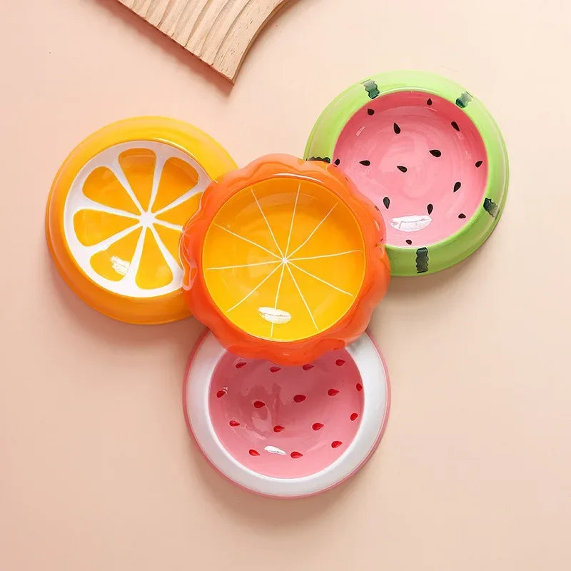 4cute designs pet ceramics bowl watermelon strawberry shape cat food bowl small dog colorful water suppliers Abiraterone acetate